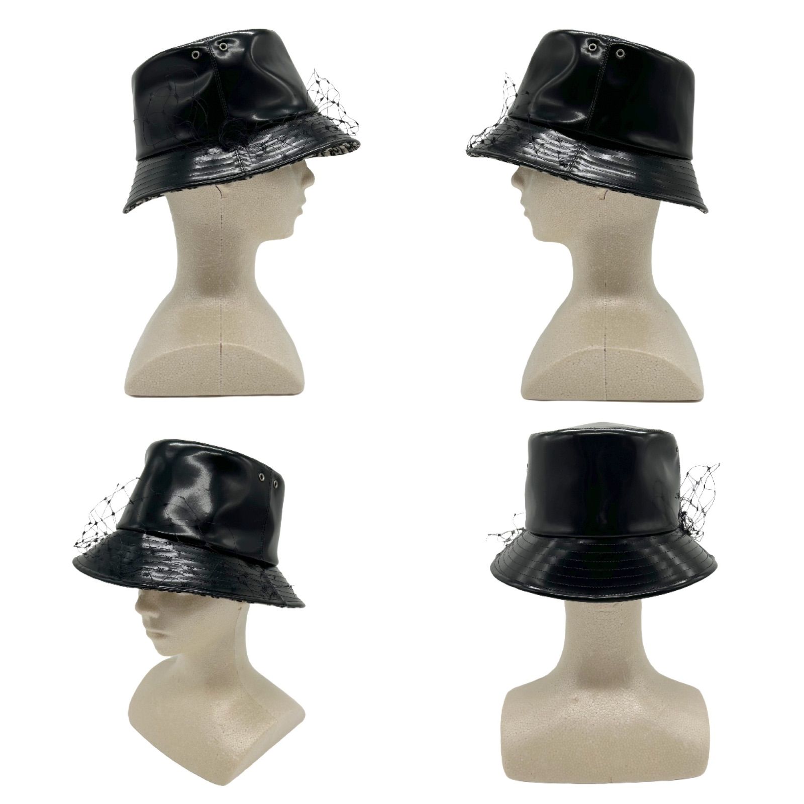 DIOR ディオール バケットハット レース ブラック パテント