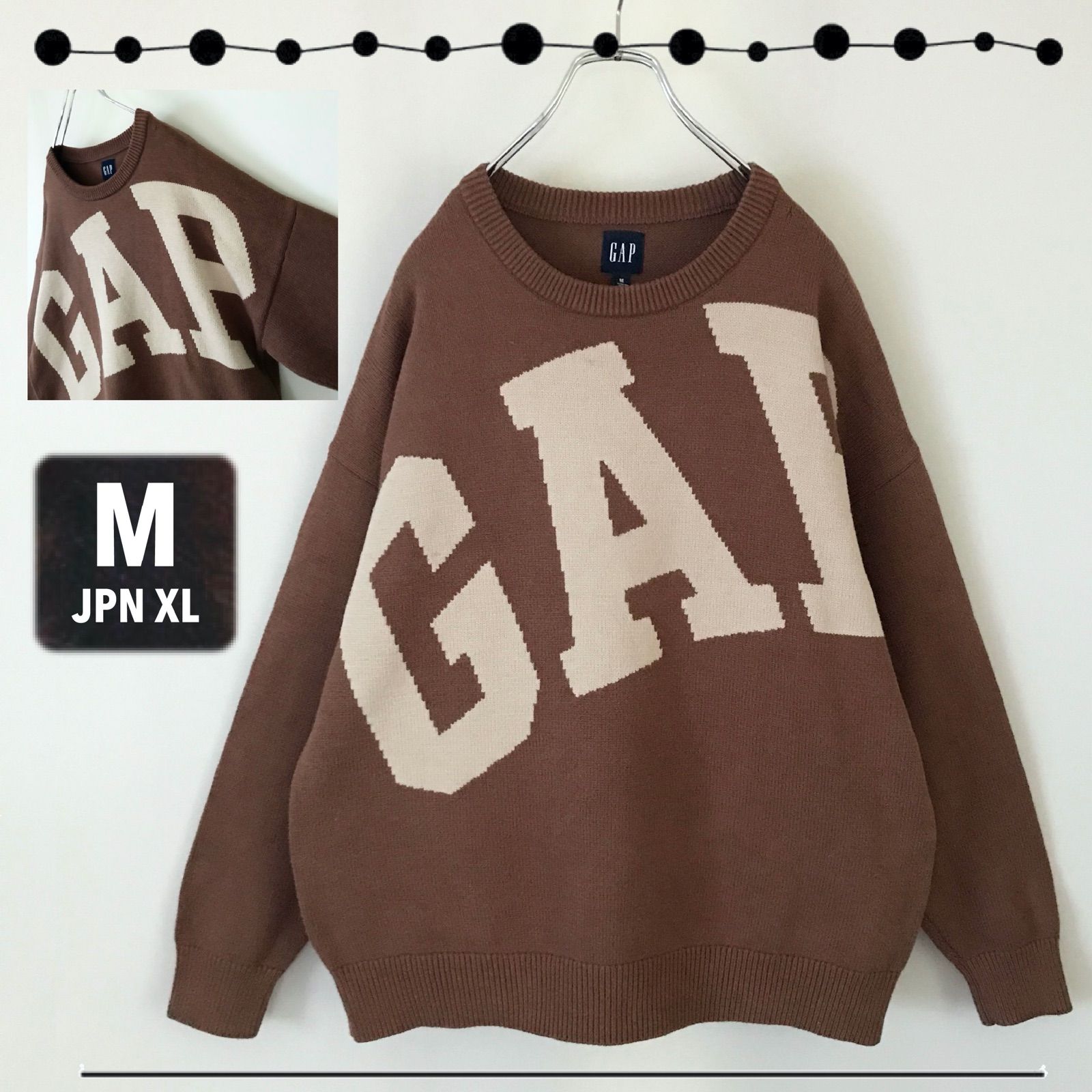 GAP ギャップ☆斜めロゴ☆オーバーサイズセーター☆コットン&アクリル