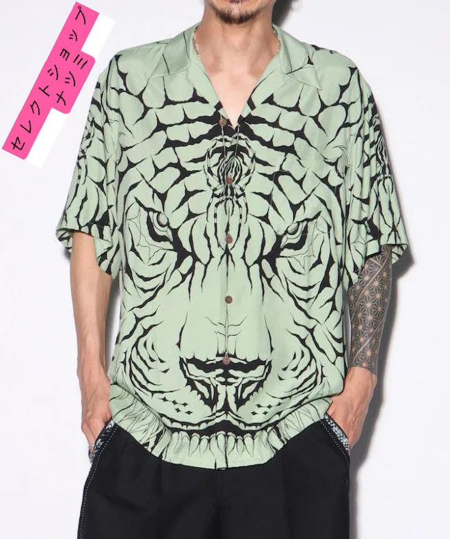 24SS ワコマリア　ウルフズヘッド ハワイアンシャツ WACKO MARIA（ワコマリア） x WOLF'S HEAD ウルフズヘッド S/S