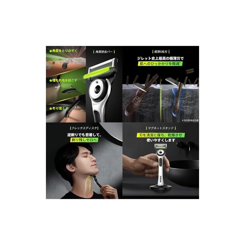 ジレット ラボ　Gillette Labs ジレット ラボ（Gillette Labs） 髭剃り 角質除去バー搭載 替刃8