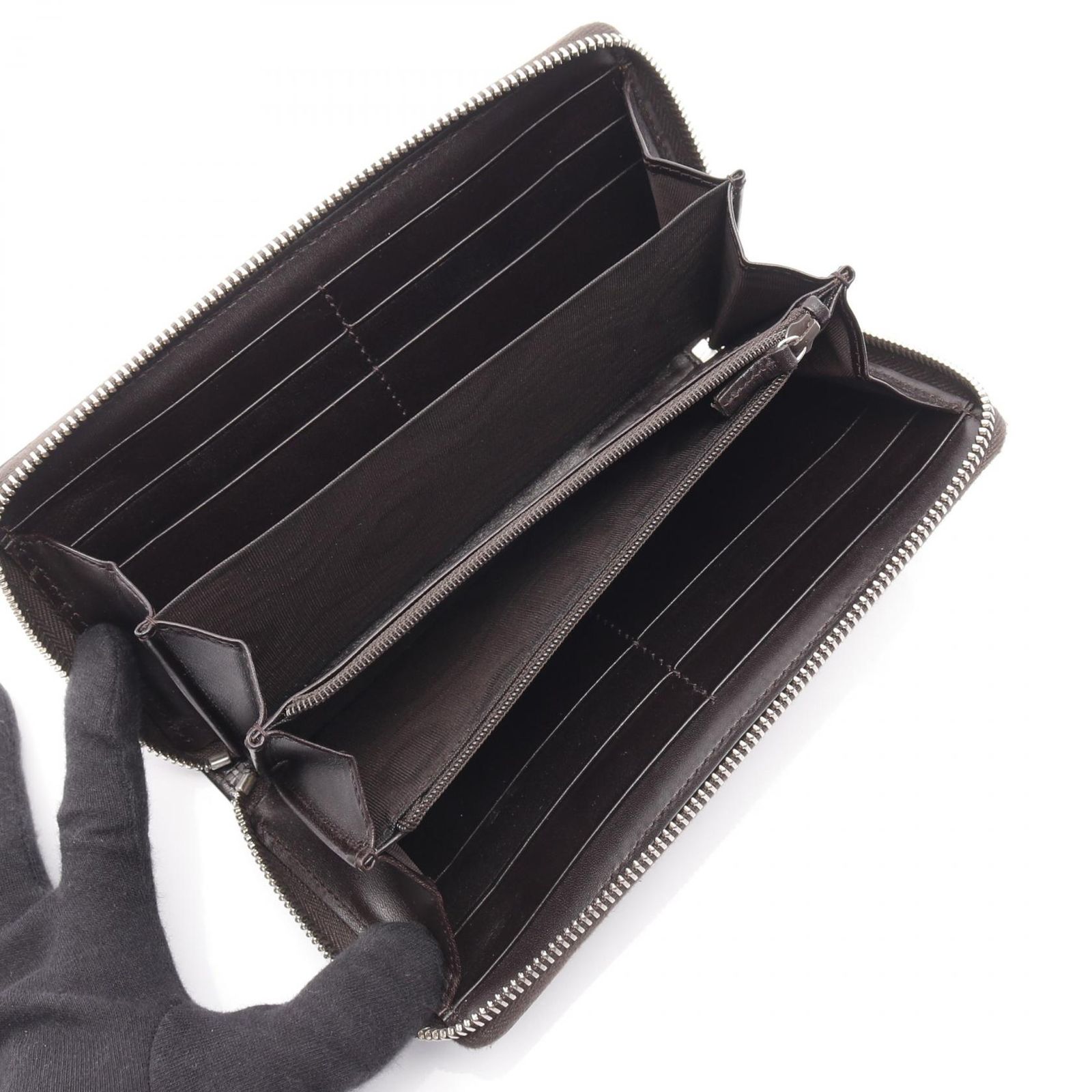 グッチ GUCCI ラウンド長財布 ディアマンテ 251728 ブラック レザー