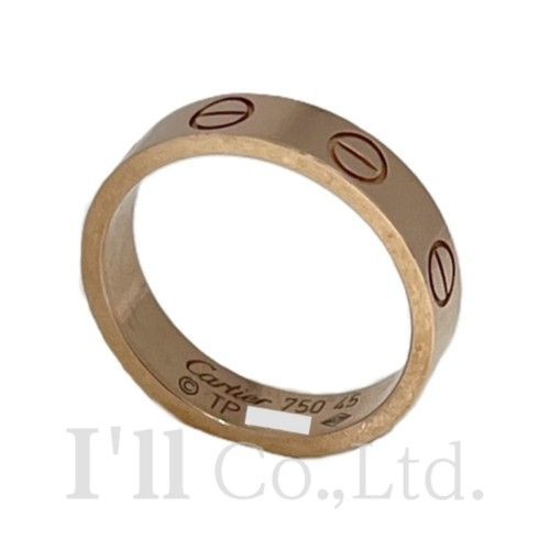 CARTIER カルティエ ラブ ウェディング リング スモールモデル B4085245 750PG ＃45 ブランドジュエリー 指輪 5号 Au750 K18PG ピンクゴールド 18金 ミニラブ LOVE Love ビス 78994