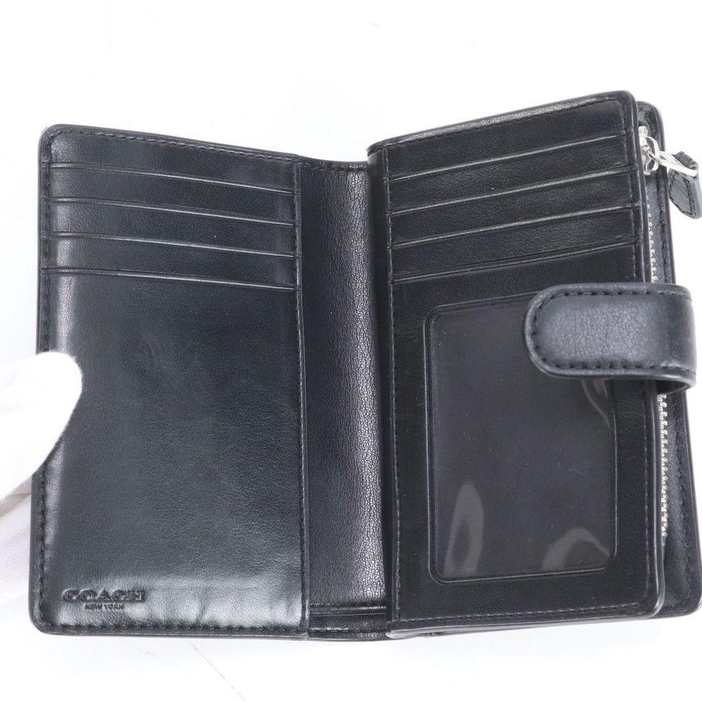 美品コ-チ財布 最上級極美品】コーチ 2つ折り財布 シグネチャー PVC