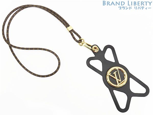 ルイヴィトン LOUIS VUITTON モノグラム フォンホルダー ルイーズ ストラップ付 スマートフォン iPhone SE 12 13 14 15 16 Pro Max Plus ケース 携帯カバー アイフォン ブラック M68382