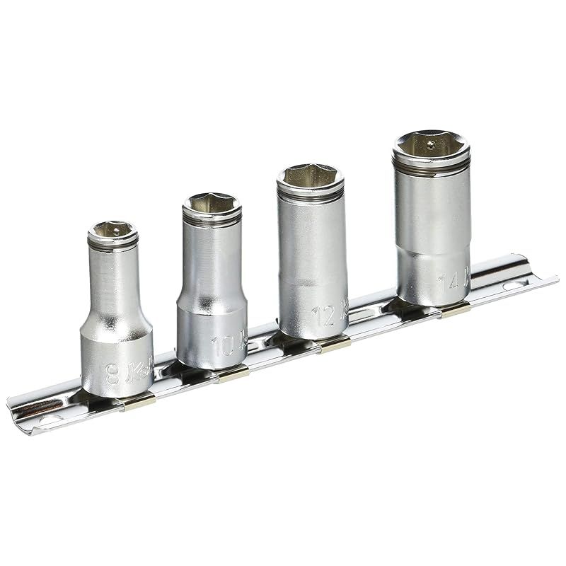 山下工業研究所 コーケン ソケットセット 3|8 9.5mm SQ. ナットグリップセミディープソケットレールセット RS3350×|4 1