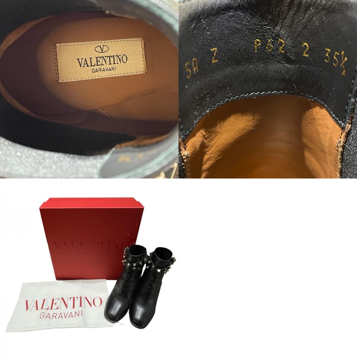 ヴァレンティノ VALENTINO ロックスタッズ ブラック レザー