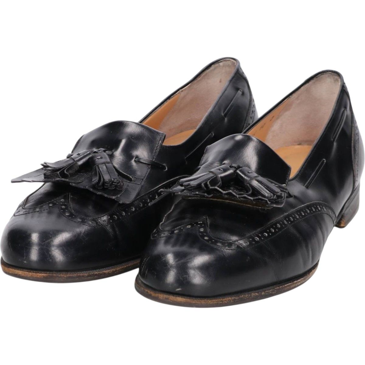 古着 フェラガモ Salvatore Ferragamo キルト タッセルローファー イタリア製 10 D メンズ28.0cm相当|saa014350