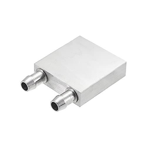 DMiotech 1個 40 x 40 x 12 mm アルミニウム ウォーターブロック コンピューター冷却 ポリッシュラジエーター 注ぎ口付き PCクーラー用