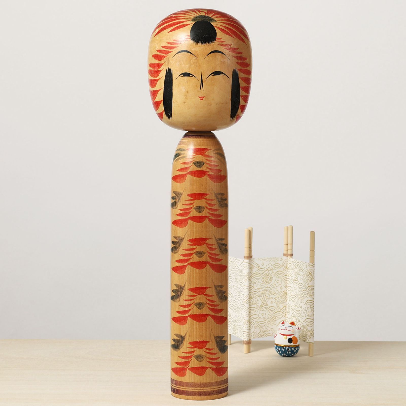 こけし 遠刈田系 作田栄一（1929-1997） 高さ37cm | KOKESHI DOLL 