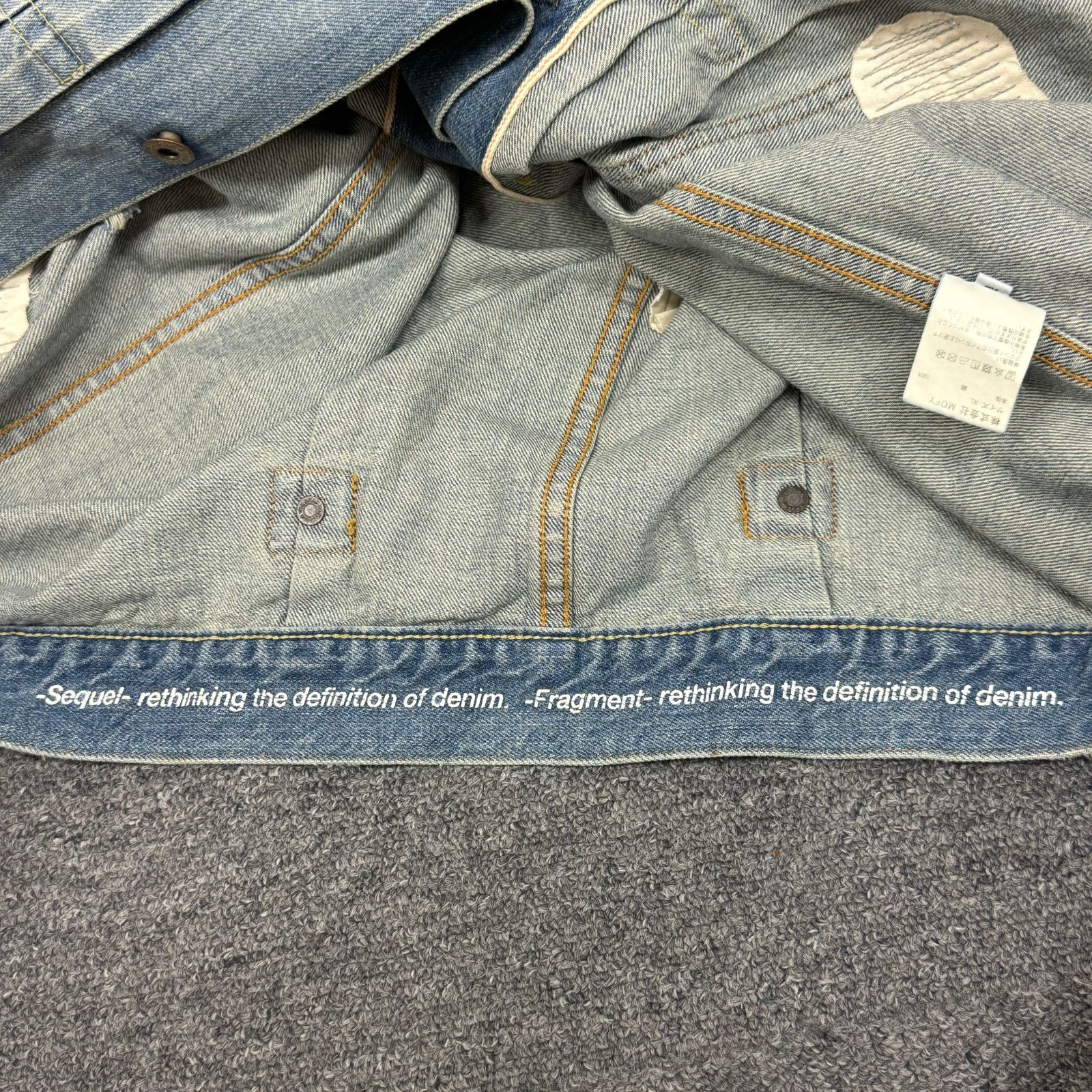 FRAGMENT x SEQUEL デニムジャケット FRAGMENT × SEQUEL]RIGID DENIM JACKET/INDIGO(SQ-23AW-JK-02