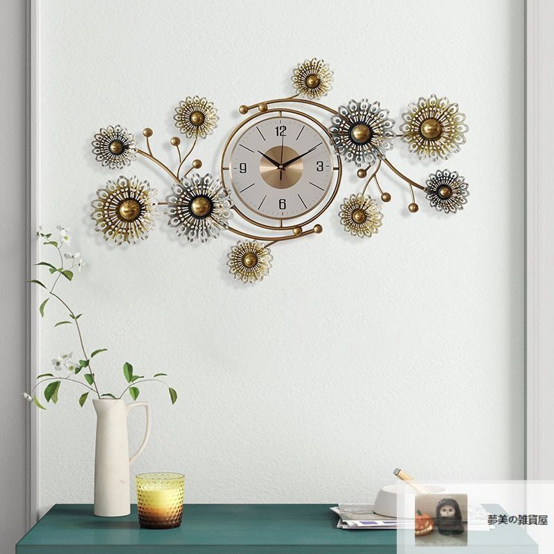 フラワーウッドクロック/壁掛け時計 おしゃれ ミッドセンチュリー フラワーウッドクロック/壁掛け時計 おしゃれ ミッドセンチュリー