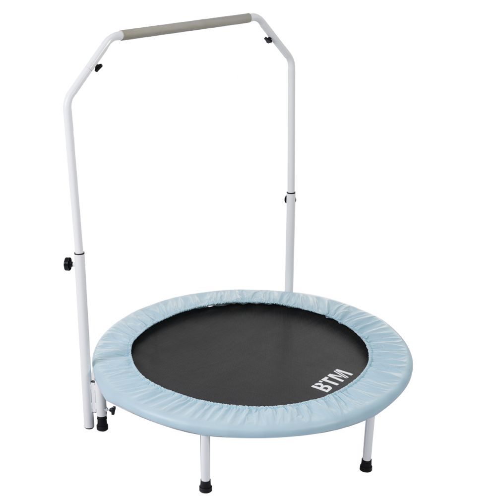 補助手すり付きトランポリン｜折りたたみ式｜ダイエット 健康器具｜フィットネス用品｜家庭用｜子供