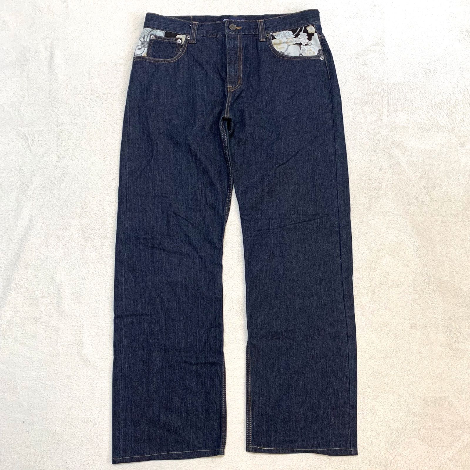 豊天商店 ジーンズ デニム 豊天商店 般若心経 デニムパンツ L 2025年