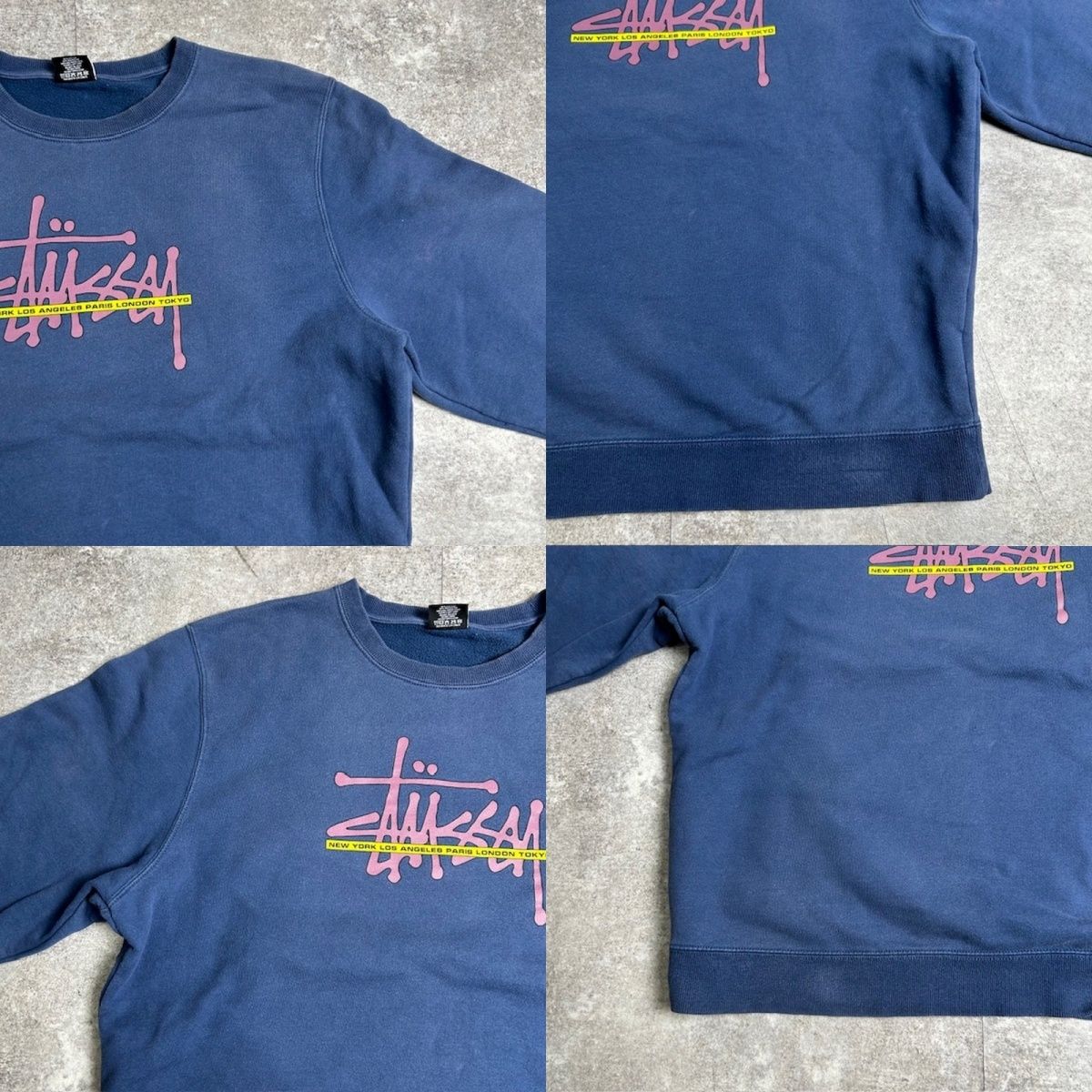 ステューシー　スウェット　トレーナー　ネイビー　クラウン　極美品！　即購入OK！ STUSSY ステューシー ネイビー スウェット トレーナー