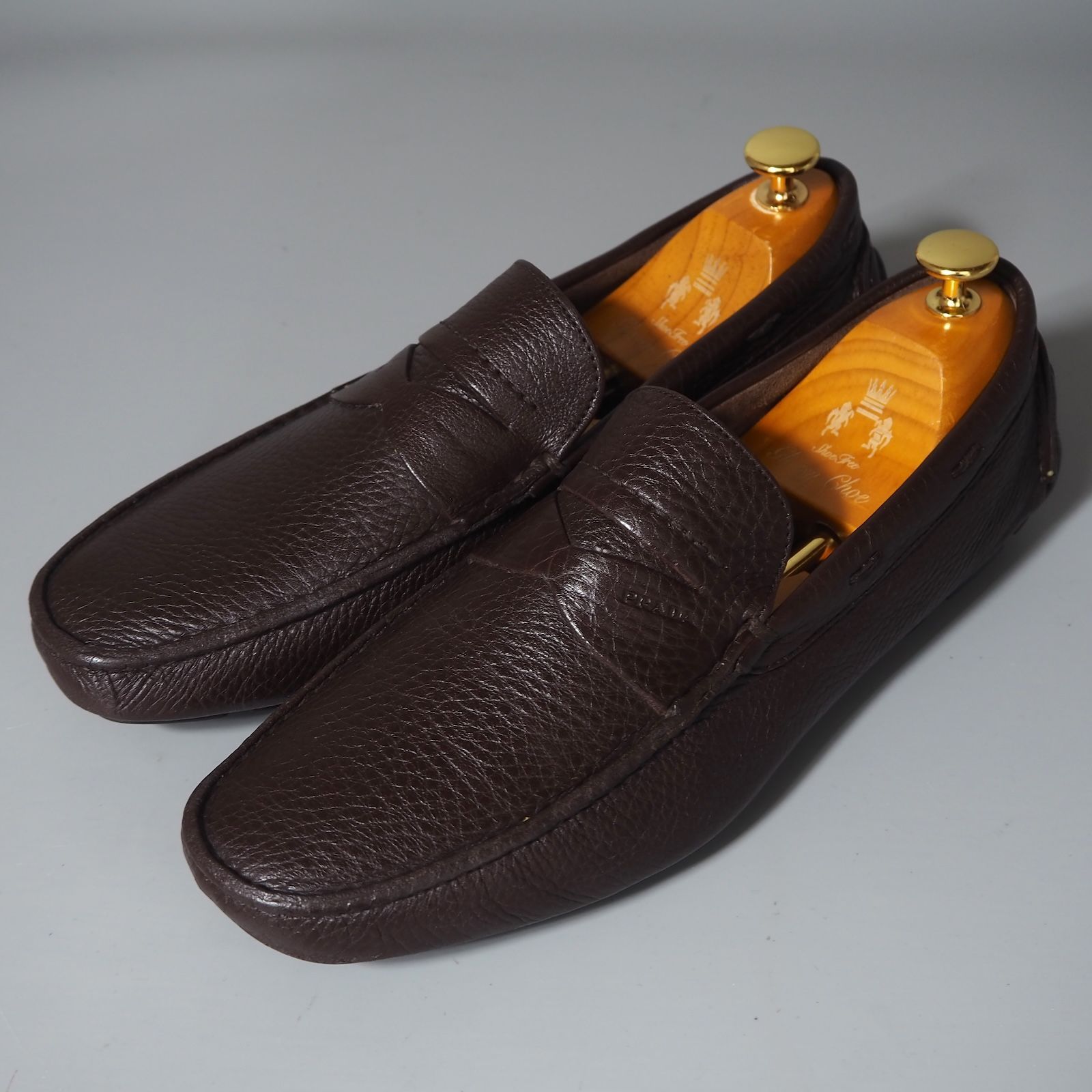 PRADA 正規品　ドライビングシューズ　レザー　ブラウン PRADA 正規品 ドライビングシューズ レザー ブラウン