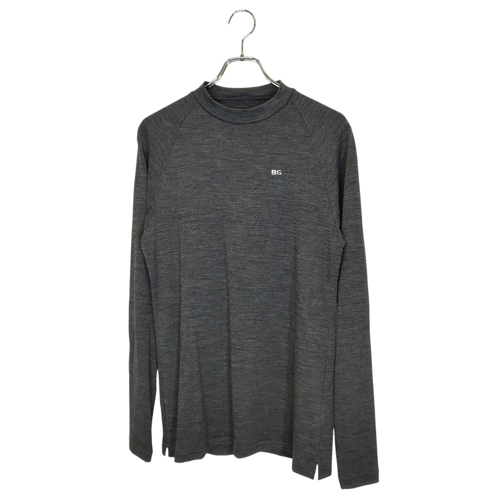 BRIEFING GOLF ブリーフィングゴルフ 24AW WOOL MOCK NECK 長袖 モックネック Tシャツ BRG243M13 M ダークグレー メンズ