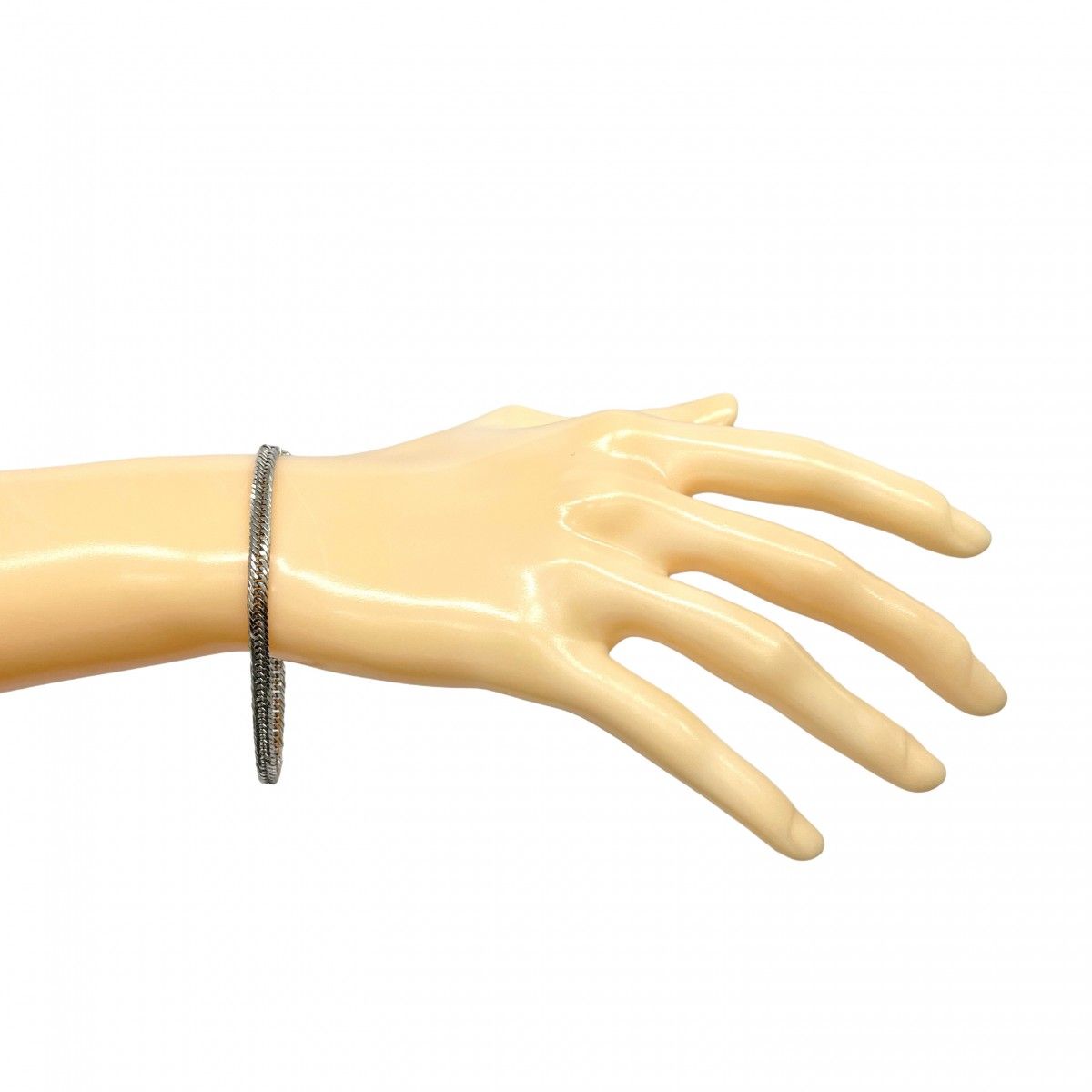 5khe004】喜平 ブレスレット Pt850 プラチナ トリプル 12面 20.7cm  