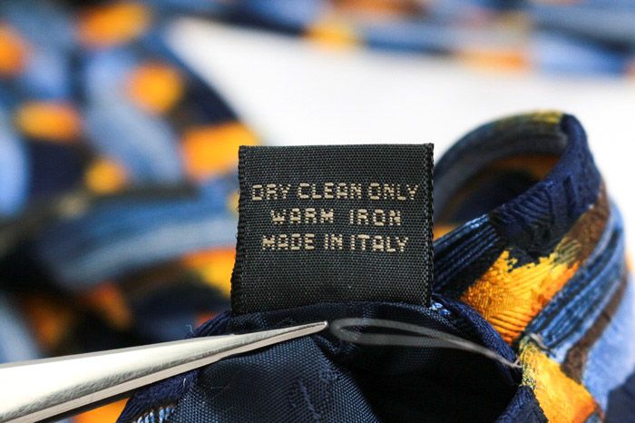 エルメネジルドゼニア ブランド ネクタイ パネル柄 シルク