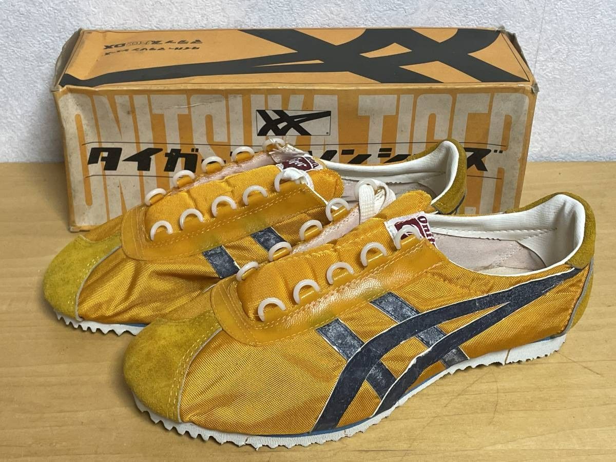 41 未使用品 60s 70s Onitsuka Tiger オニツカタイガー マラソンシューズ マラップ ナイロン DX イエロー スニーカー  25cm デッド - メルカリ