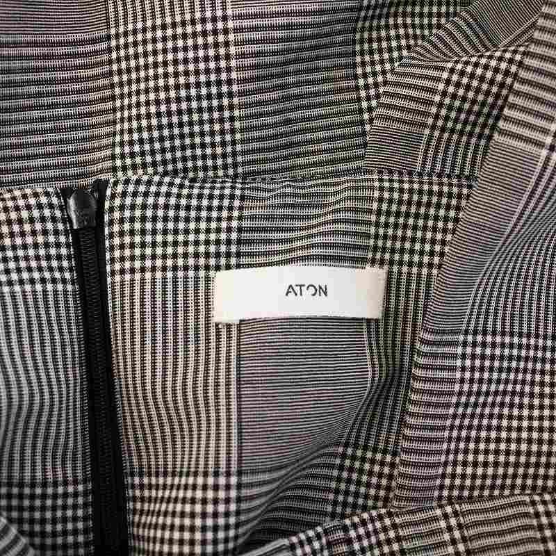 エイトン オールインワン サロペット ワイド ウール 02 黒