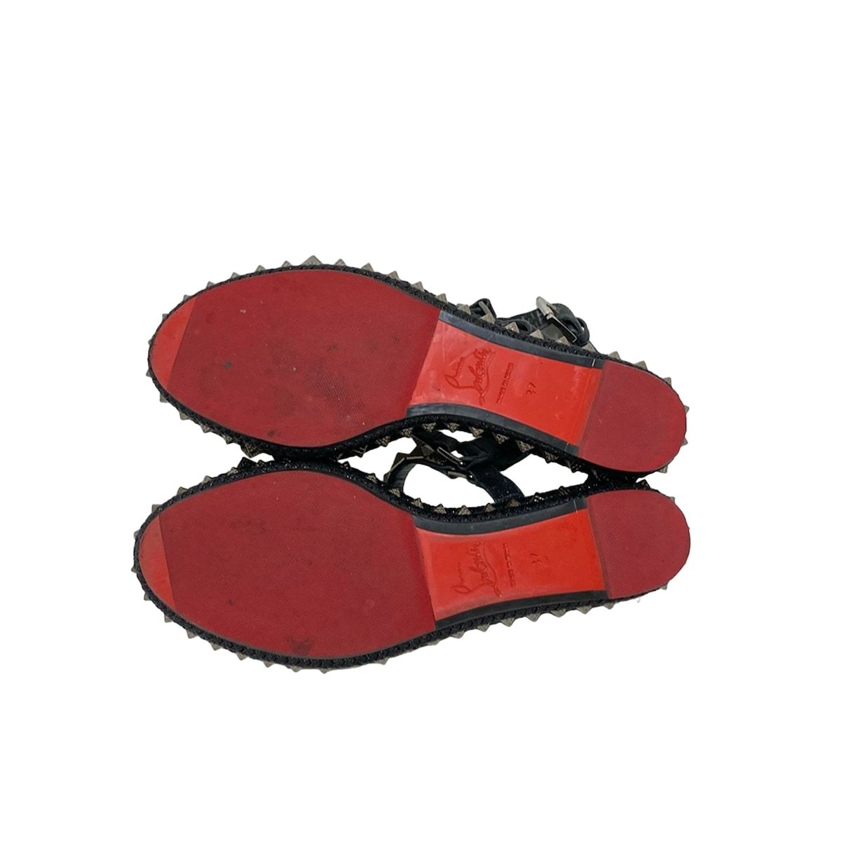 ルブタン カタクロウ スタッズ ストラップ付き サンダル 厚底 フラット