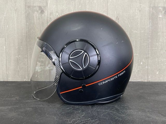 ジェットヘルメット 【中古】 MOMO モモデザイン Logico Design sri Tregnago VR ブラック系 バイク オートバイ PSCマーク有 / 58136