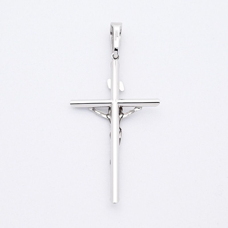 K18WG(ホワイトゴールド) INRI クロス ペンダントトップ(大) 2.7g 新品 