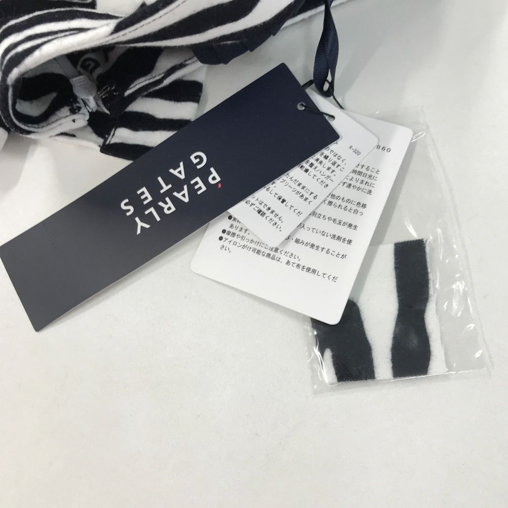 奮闘 サイズ 0 PEARLY GATES パーリーゲイツ 055-1234034 ミドルプリーツ切替スカート ロゴ×ゼブラ柄 ホワイト系 240101523863 ゴルフウェア レディース ストスト