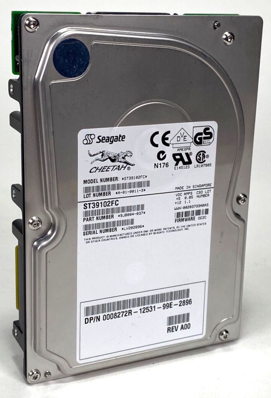 Seagate Cheetah-モデル番号 ST39102FC 9J8004-037-ファイバー チャネル FC ハード ドライブ