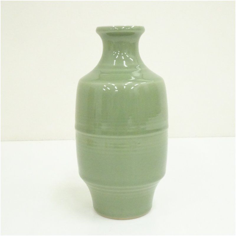 加藤渓山造 青磁花瓶