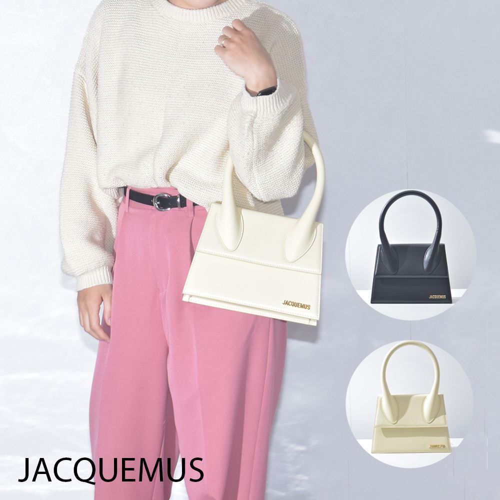 JACQUEMUS ハンドバッグ ショルダーバッグ ル グラン チキート レ・クラシック レディース le grand chiquito ブラック 黒 アイボリー 白 ブランド ロゴ ジャックムス 213BA003