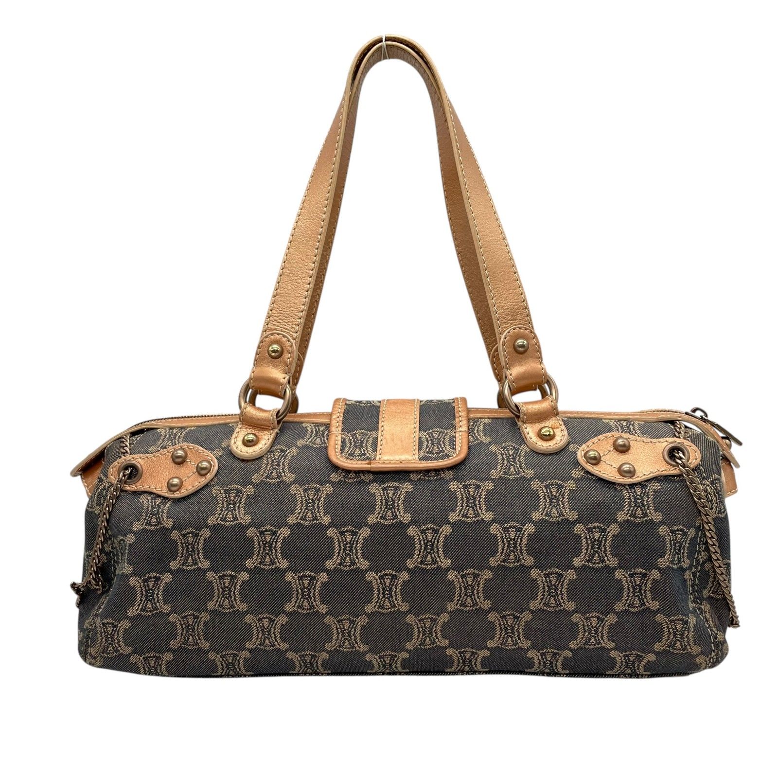 美品 CELINE セリーヌ マカダム パリマカダム ハンドバッグ ワン