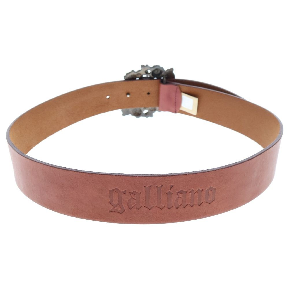 ガリアーノ　カメオバックル　革ベルト galliano (ガリアーノ) Cameo Buckle Leather Belt カメオ