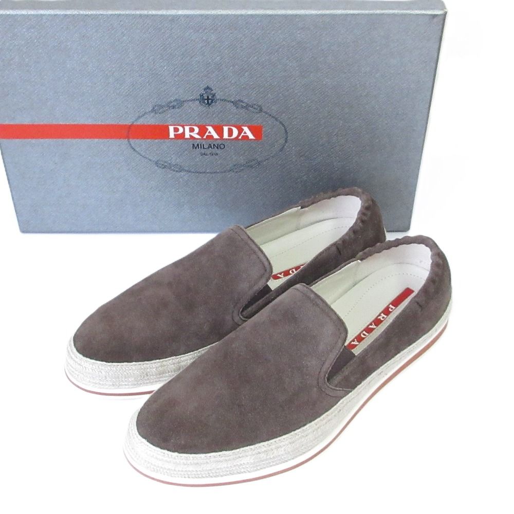 PRADA ブラウンスリッポン ブラウン 6