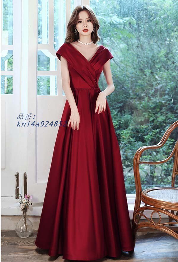 ドレス 大人 ピアノ発表会 オフショルダー ドレス サテン 演奏会 結婚式 フェミニンパーティードレス kni4a924852 DECORATOM_COM_BR