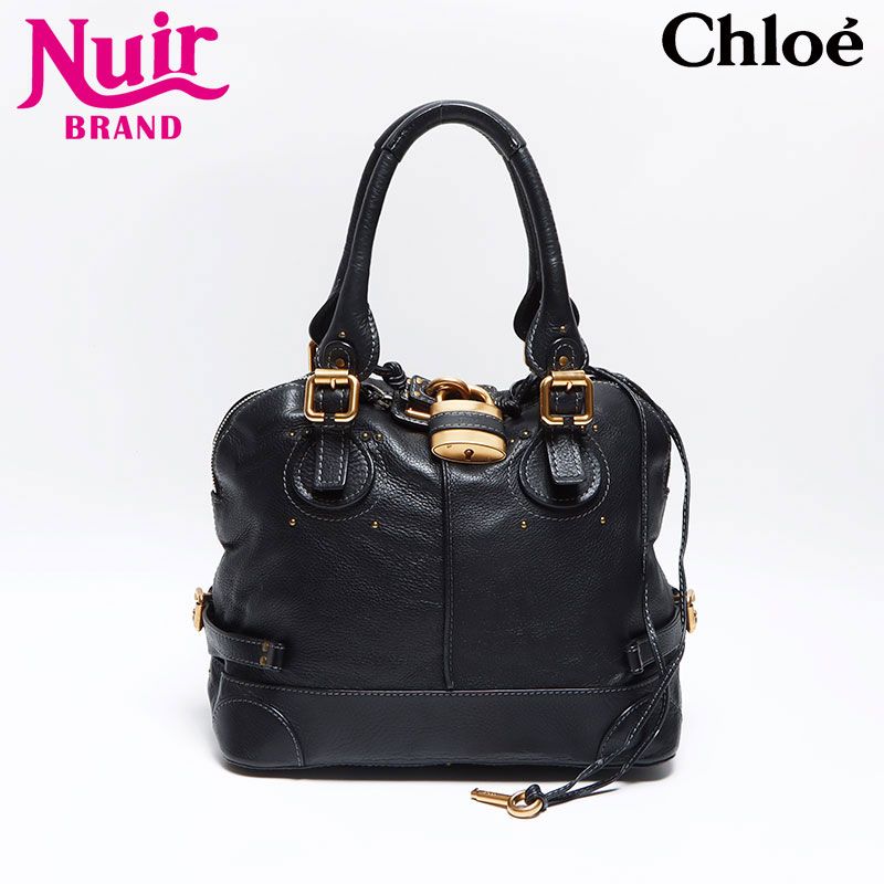 ☆良品・保存袋付☆Chloé パディントン ミディアム レザーハンドバッグ Chloe パディントン ミディアム ハンドバッグ グリーン シルバー