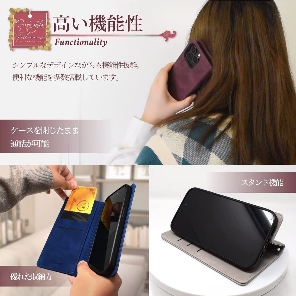 シズカウィル(shizukawill) OPPO RenoA ケース カバー 手帳型 スマホケース バイカラー Bordeaux Red ×  最大70％オフ！ スマホケース、カバー