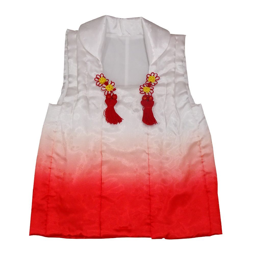 七五三 女の子 被布コート 単品 白赤ぼかし 2才 3才 着物