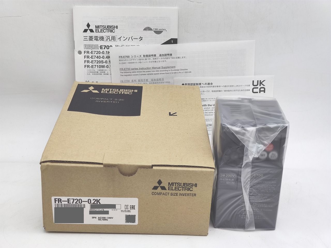 インボイス対応 箱いたみあり 2025年製 三菱 MITSUBISHI FR-E720-0.2K