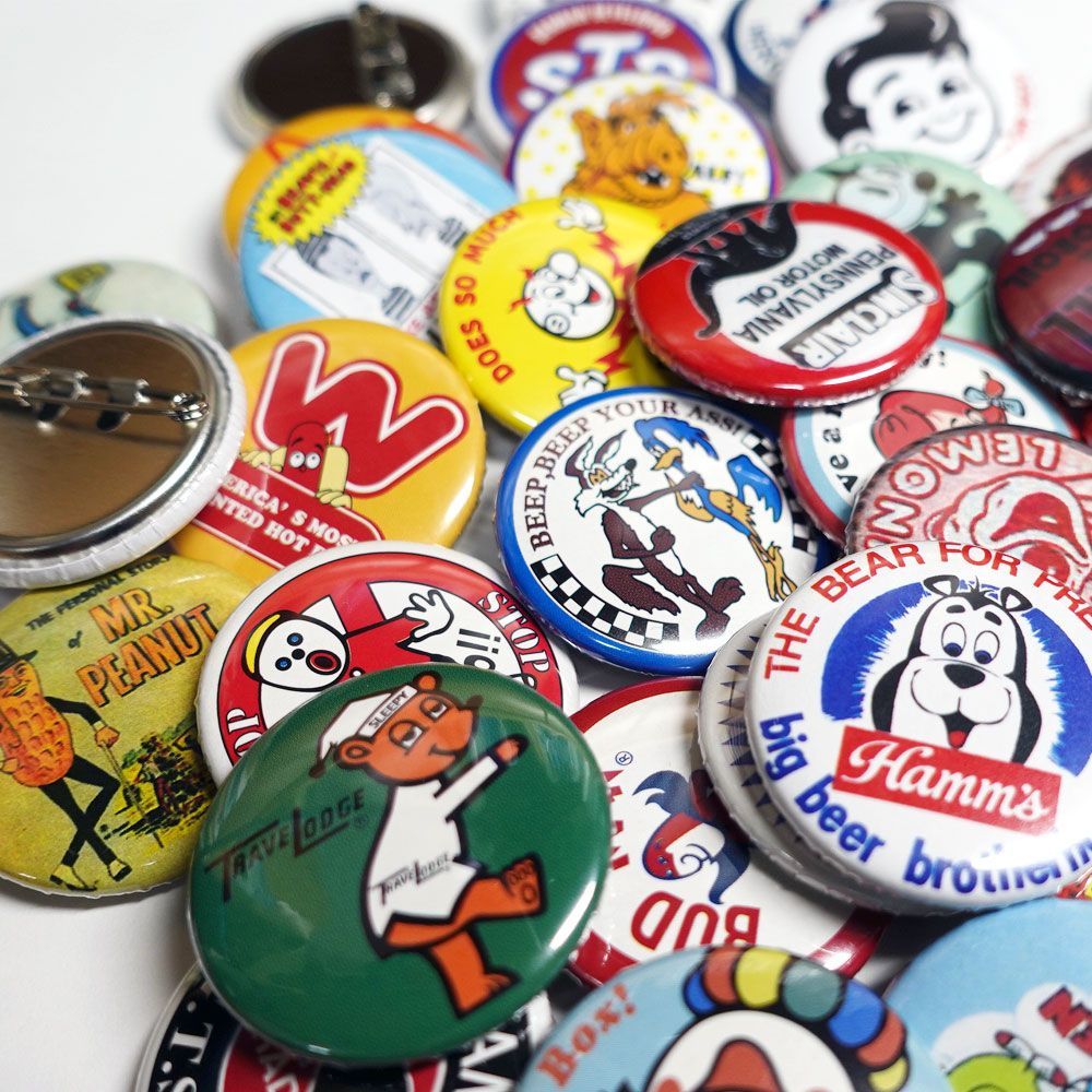 えらべる 缶バッチ 10個セット バッジ アメリカン雑貨 30mm レーシング