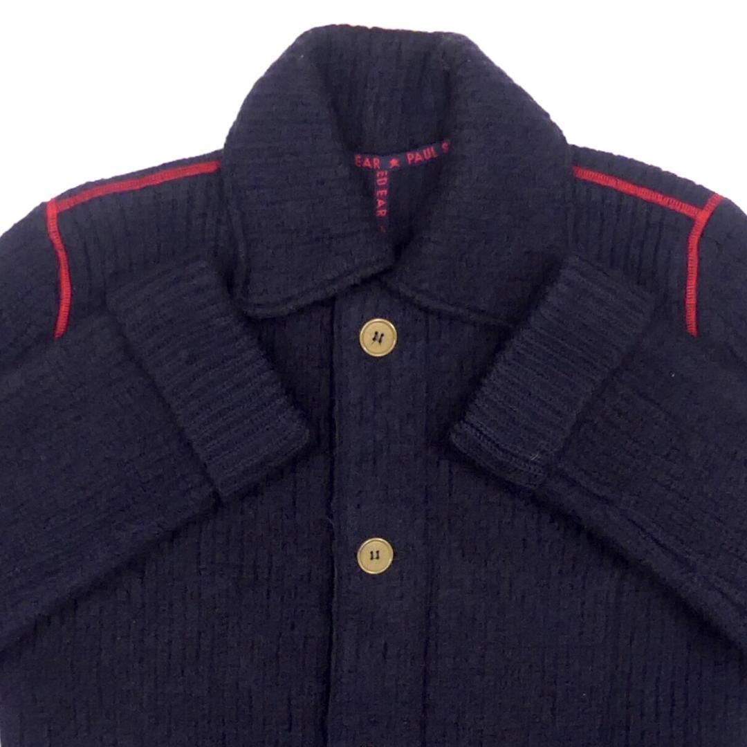 Paul Smith RED EAR ニットカウチンジップアップカーディガン　L カウチン セーター ニット ポールスミス レッドイヤー メンズ 紺