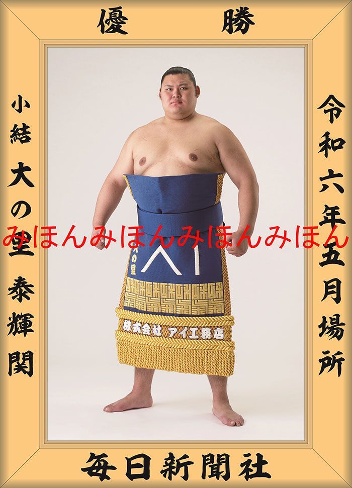 大の里泰輝関優勝ミニ額 大相撲ミニ額 大相撲優勝額令和６（２０２４）年５月場所 優勝 小結 大の里 関 （初優勝） ※受注生産品のため、ご注文後はいかなる理由でも返品、返金はできません