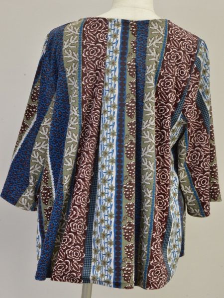 マーブルシュッド marble SUD カットソー ストライプ 花柄 葡萄とバラ  