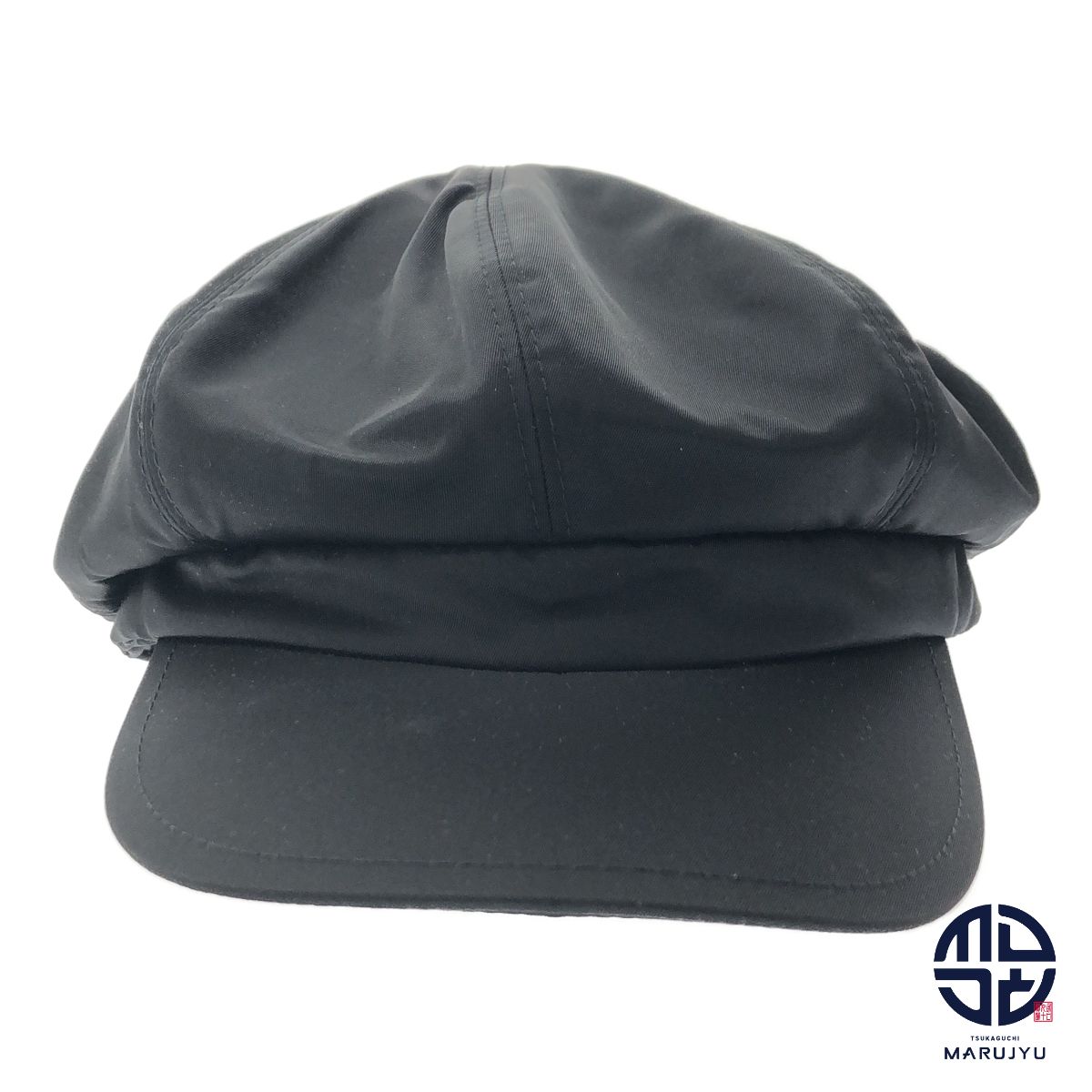 PRADA プラダ RE-NYLON 黒 トライアングルロゴハット キャップ キャスケット 帽子 アパレル Mサイズ 1HC551 2DMI