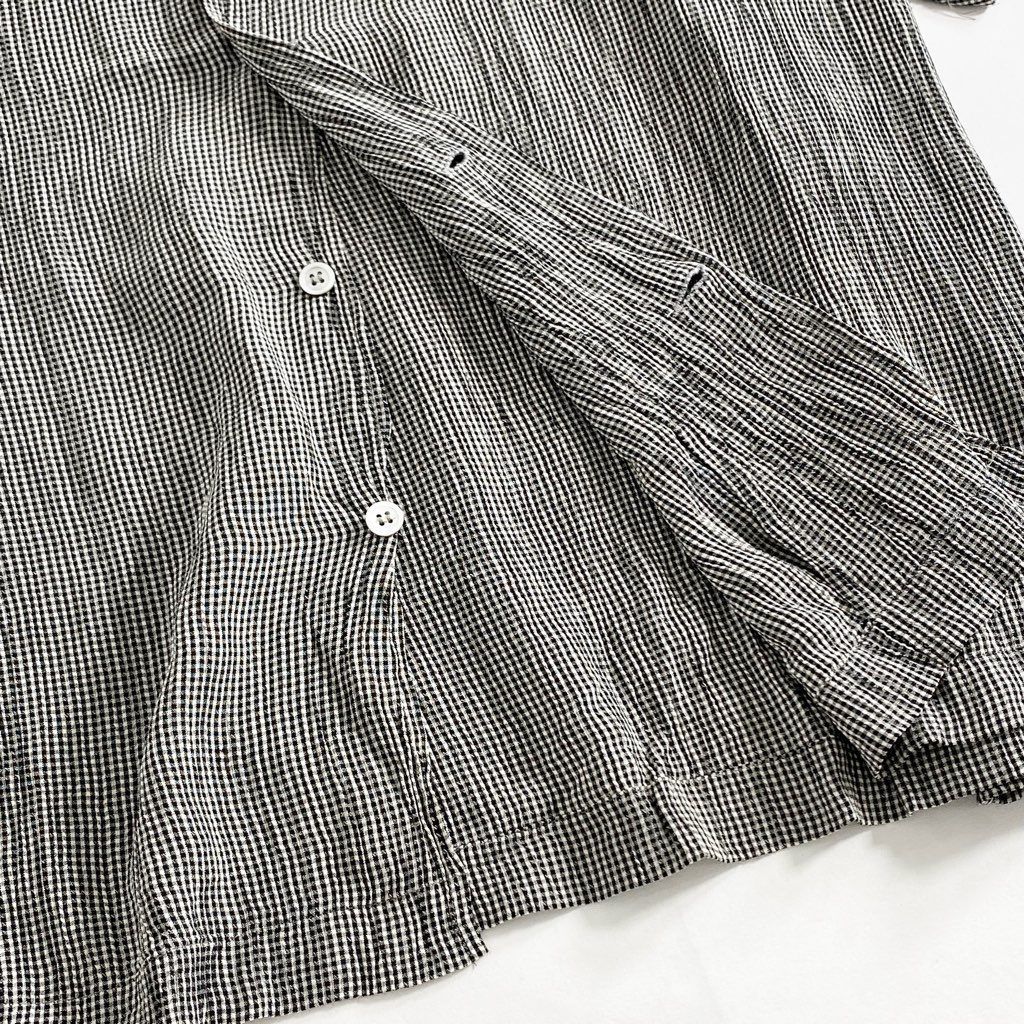 Y's 半袖シャツ チェック ヨウジヤマモト　ワイズ　シルバー fit=scale-down,w=1200