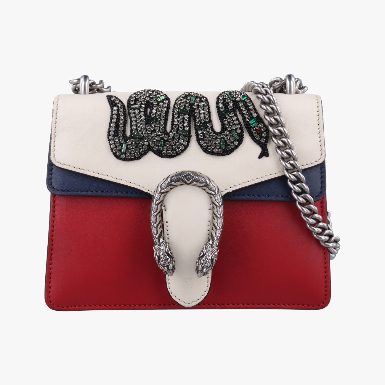 グッチGucciディオニュソスアイボリー×レッド×ネイビー×マルチカラーレザー421970A022168104