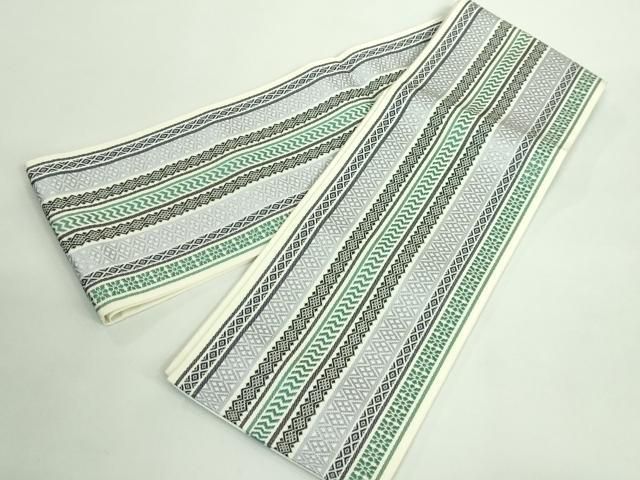 平和屋着物 上 本場筑前博多織 両面 半幅帯 献上 児島織物 保管袋付き DZAA9809kh5