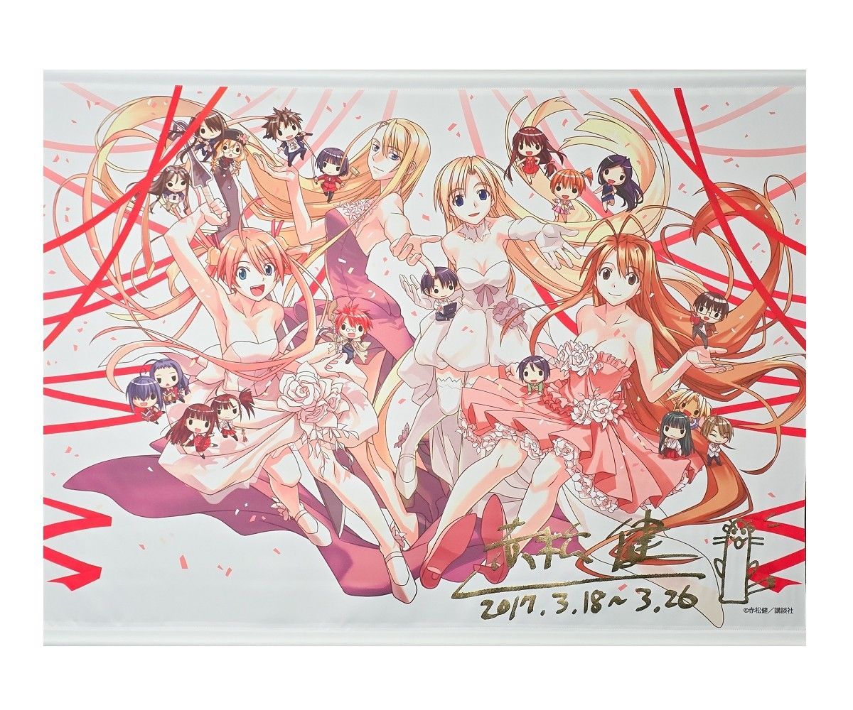 魔法先生ネギま！　赤松健　直筆イラストサイン色紙 魔法先生ネギま！ 赤松健 直筆イラストサイン色紙
