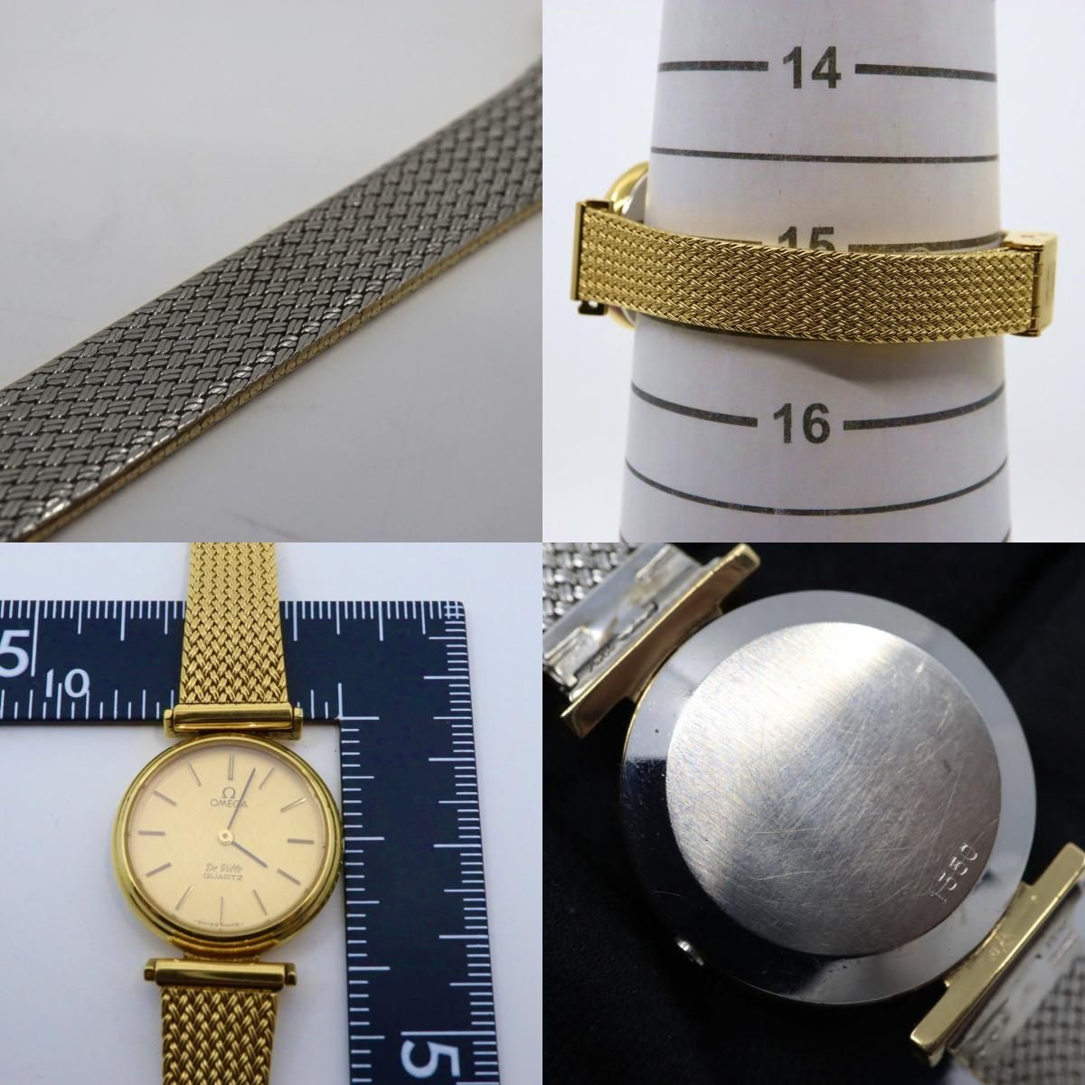 オメガ OMEGA デビル クオーツ ゴールドカラー レディース 腕時計  