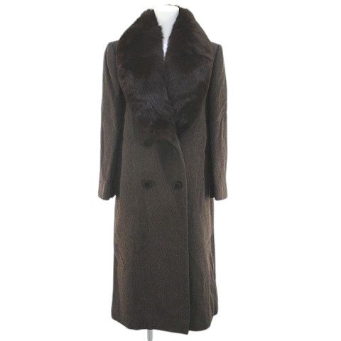 Carat ロングコート ブルーフォックスファー 毛皮 11A2 茶系 ブラウン  